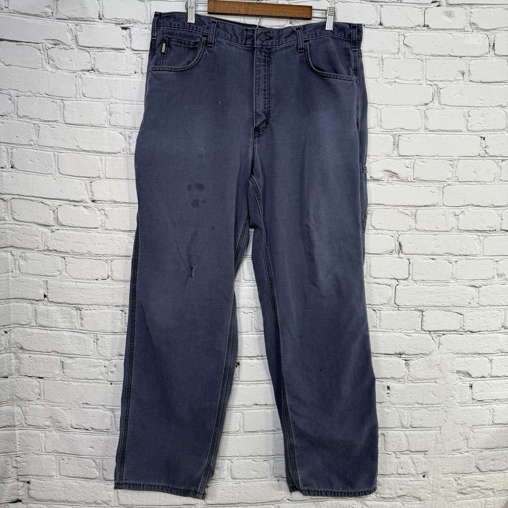 Carhartt FR Mens Pant 36x32 FRB159 DNY‎ Navy Flame Resistant Original Fit CAT 2